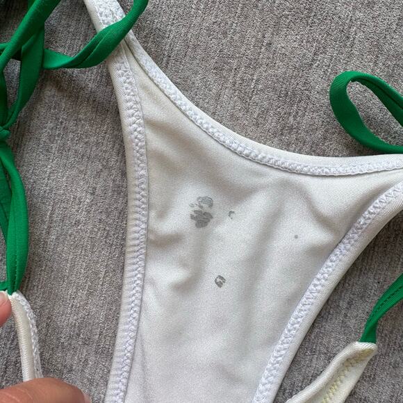 Goldie Green and White Bikini Set - Picture 4 of 5